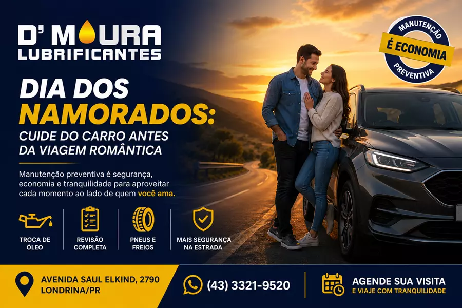 Dia dos Namorados: Cuide do Carro Antes da Viagem Romântica